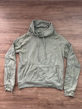 SO Women’s Cozy Sage Green Cowl Neck Relaxed Fit Hoodie Size XS
